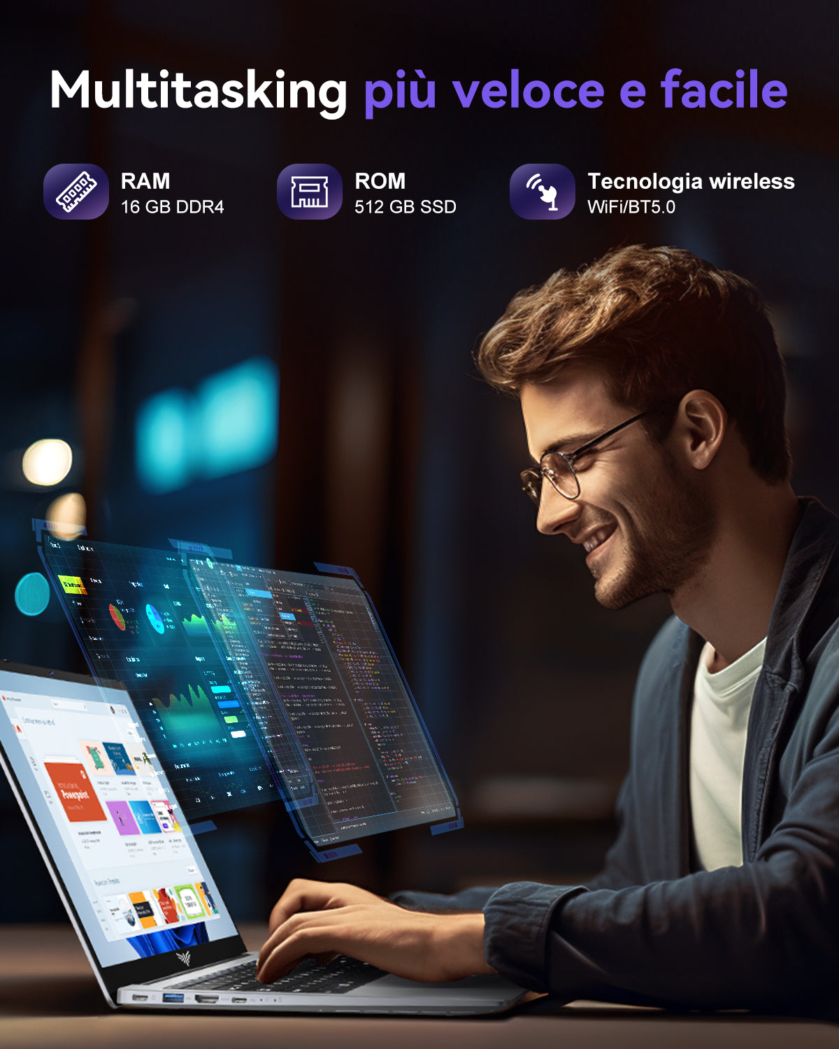 ACEMAGIC AX15 Intel N97 Laptop con Display da 15,6