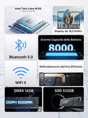 ACEMAGIC AX18 Intel Twin Lake N150 18,5" Laptop