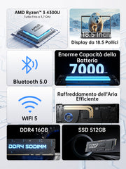 ACEMAGIC AX18 PRO AMD Ryzen™ 3 4300U 18.5" Laptop