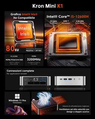 ACEMAGIC K1 Intel® Core™ i5-12600H / AMD Ryzen™ 7 5825U/7730U Mini PC