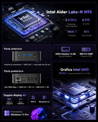 ACEMAGIC V1 Intel Alder Lake N95/Twin Lake N150 Mini PC