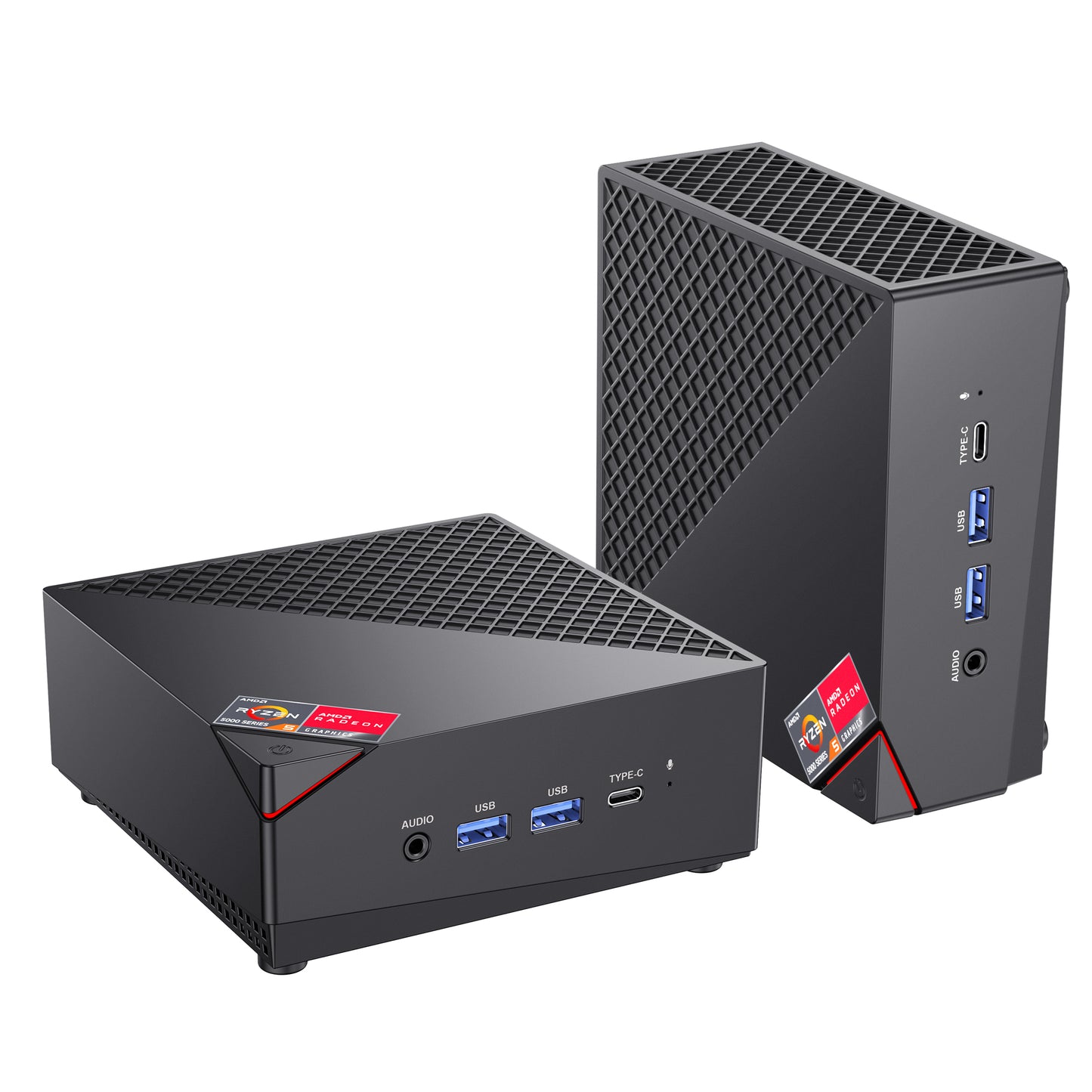 ACEMAGICIAN AM06PRO Mini PC, AMD Ryzen 7 5700U (8C/16T, Fino a 4,3 GHz), MINI Desktop Computer 16GB DDR4 RAM 512GB M.2 2280 NVMe SSD, Dual Ethernet/WIFI 6/Type-C/per Ufficio