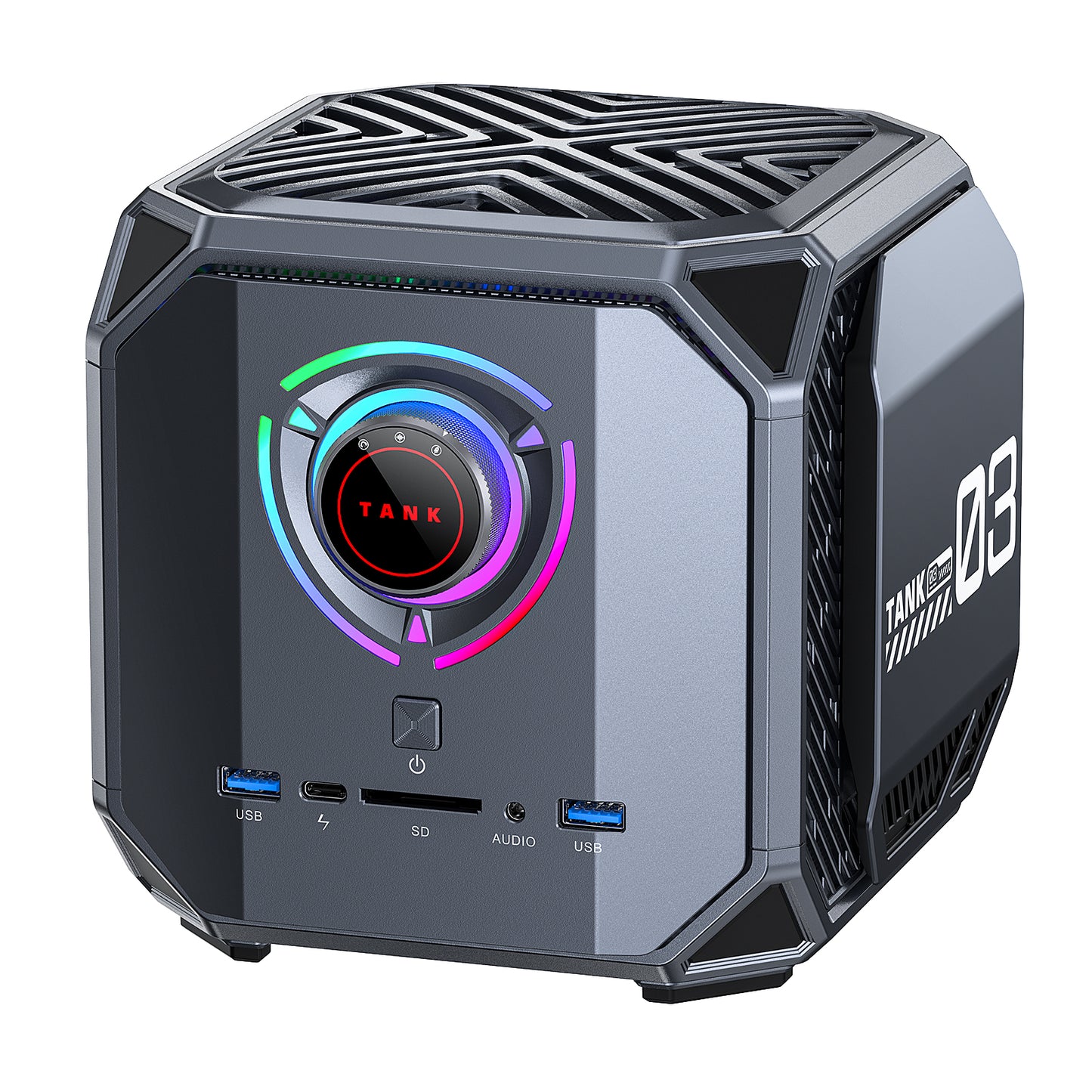 ACEMAGIC 【Gaming Mini PC】 Tank03 Ιntel i7-12700H (14C/20T, fino a 4.7 GHz),16GB DDR5 1024GB(1TB) M.2 2280 NVME SSD,Mini Desktop Computer con/Geforce RTX 3060/Dual 2.5G LAN/ 8K UHD/Triple Fans