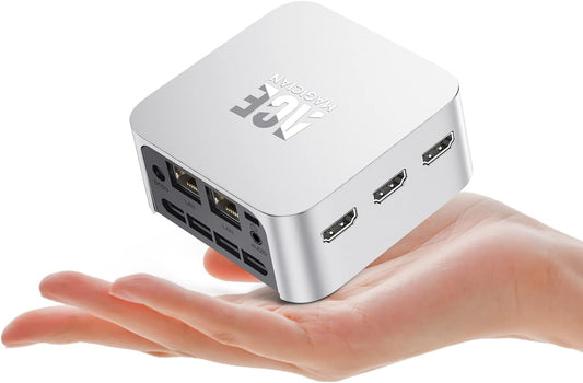 ACEMAGICIAN Mini PC W11,Intel Alder Lake-N95(fino a 3,4 GHz),8GB LPDDR5 256GB SSD Mini Desktop Computer, Doppia Gigabit Ethernet/Triplo Display HDMI/Bluetooth 4.2