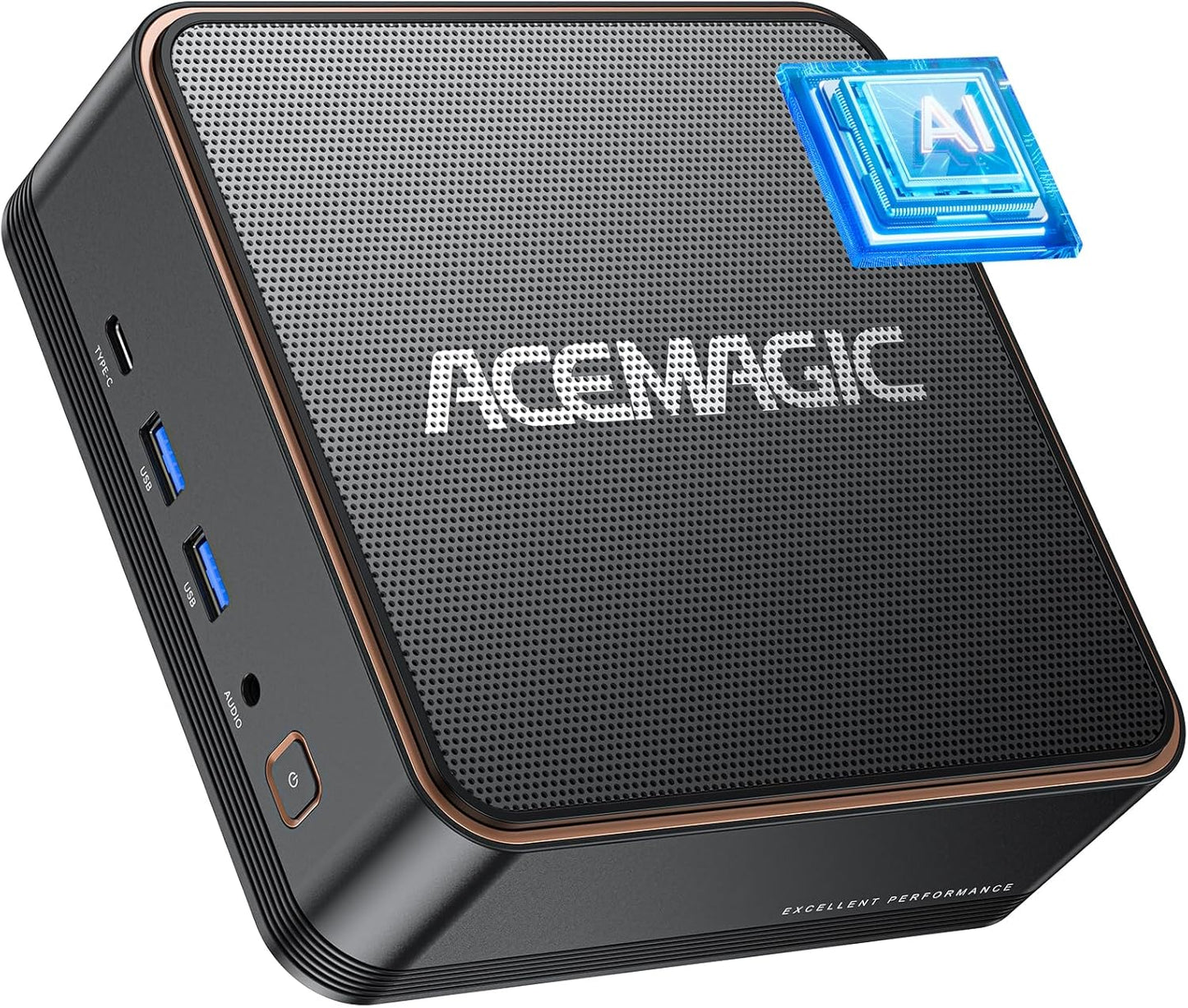 ACEMAGIC F2A AI Mini PC, Ultra 5 125H(AI Boost NPU, 14 cores), 32 GB DDR5 1 TB NVME SSD, Intel Arc Graphics, WiFi7 Bluetooth 5.4 Micro Desktop Computer Per Gaming, Design, Multi-Tasks