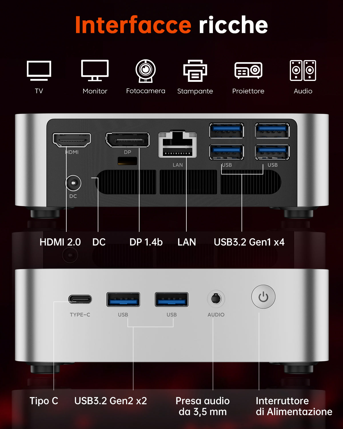 ACEMAGIC K1 Intel® Core™ i5-12600H / AMD Ryzen™ 7 5825U/7730U Mini PC