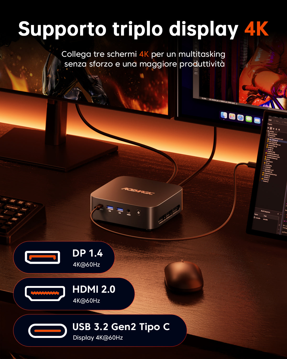 ACEMAGIC K1 AMD Ryzen 5 7430U/Ryzen 3 3300U Mini PC