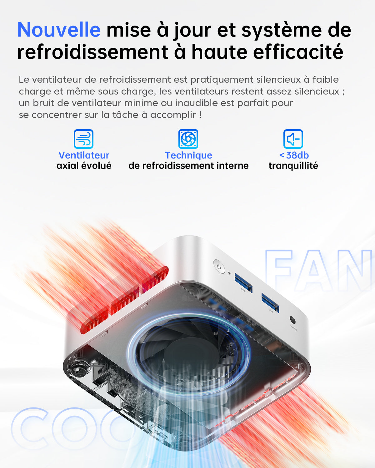 ACEMAGICIAN Vista V1 Mini PC,Ιntel Alder Lake-N97(Gagnant N200,jusqu'à 3,6 GHz),16 Go DDR4 512Go SSD Micro Ordinateur de Bureau|Dual HDMI+DP|USB3.2