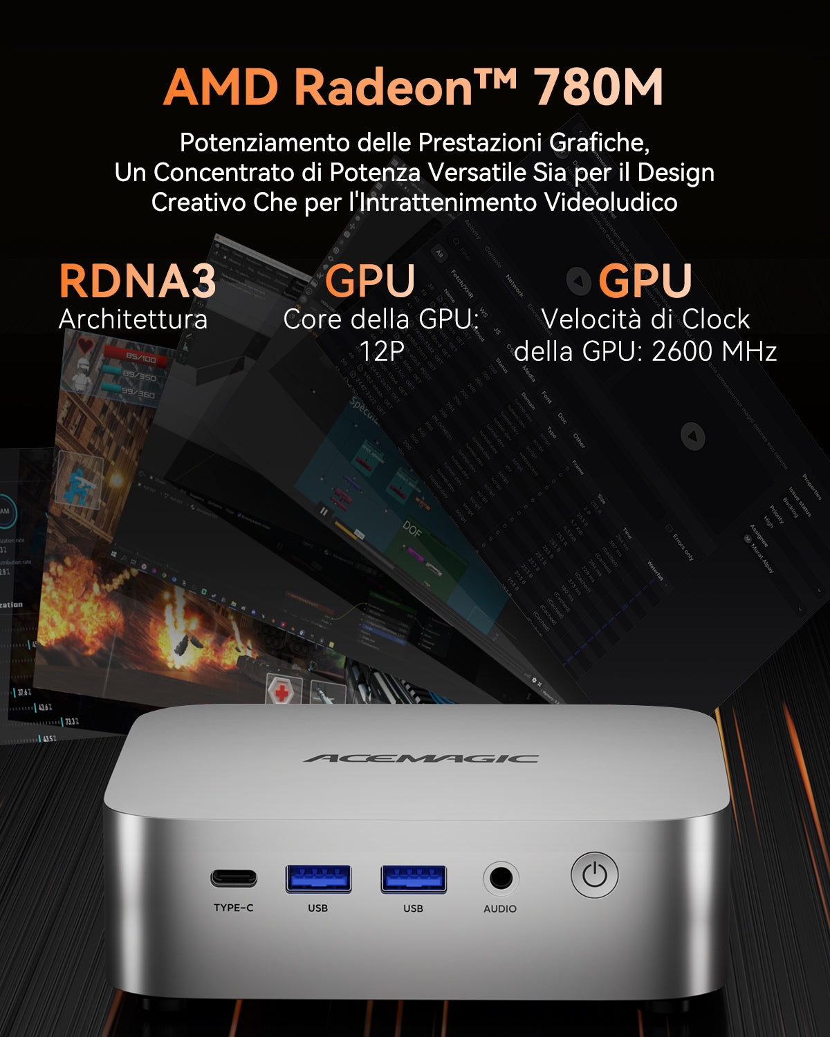 Amd Rocm Mini Pc Mini PC Ryzen 7 8745HS | 8 Core, DDR5 5600 MHz, Triplo Display 8K ...