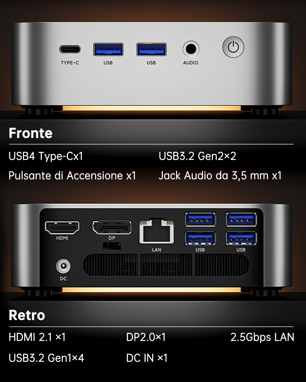 ACEMAGIC W1 AMD Ryzen 7 8745HS/H255 Mini PC