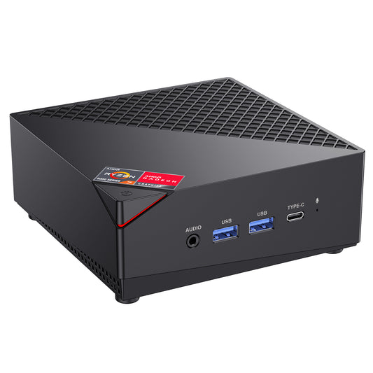 ACEMAGICIAN AM06 Pro Mini PC, AMD Ryzen 7 5700U (8C/16T, fino a 4,3 GHz), 32 GB DDR4 512 GB SSD, Mini Computer Desktop Con Triplo Display 4K | Type-C | Dual Ethernet | WiFi 6 | BT 5.2