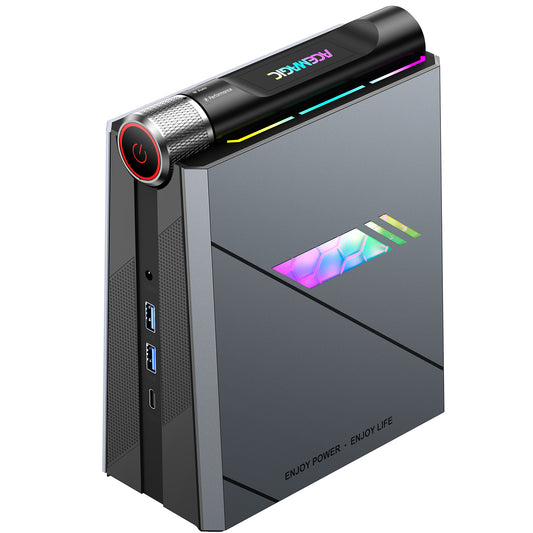 ACEMAGIC AD08 Mini Gaming PC, Ιntel I9-11900H (8C/16T, Fino a 4,9 GHz), 16GB DDR4 512GB M.2 NVME SSD, Mini Desktop Computer | Multi-Modale | WiFi 6 | BT 5.2 | RGB DDR, Per Gaming/Ufficio