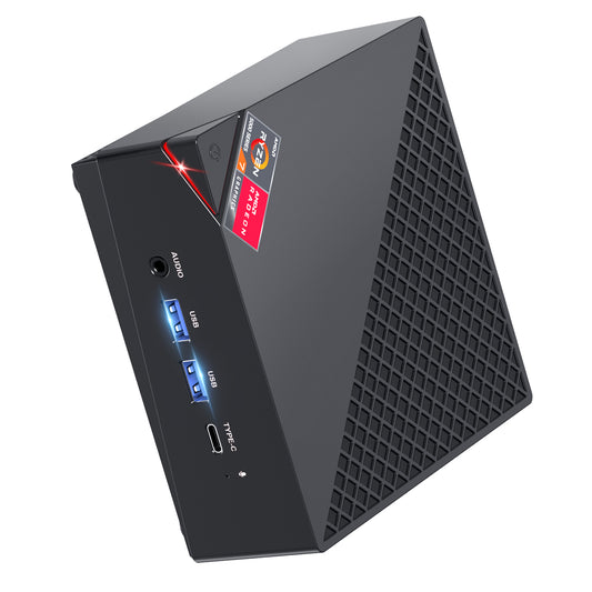 ACEMAGICIAN AM06PRO Mini PC, AMD Ryzen 7 5825U (8C/16T, Fino a 4,5 GHz), Mini Computer 16GB DDR4 RAM 512GB M.2 2280 SSD,AMD Radeon Vega7 2000MHz, Dual Ethernet/WIFI 6/Type-C/per Ufficio, Studio,Gioco