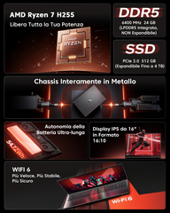 ACEMAGIC S16 AMD Ryzen™ 7 H255 Laptop