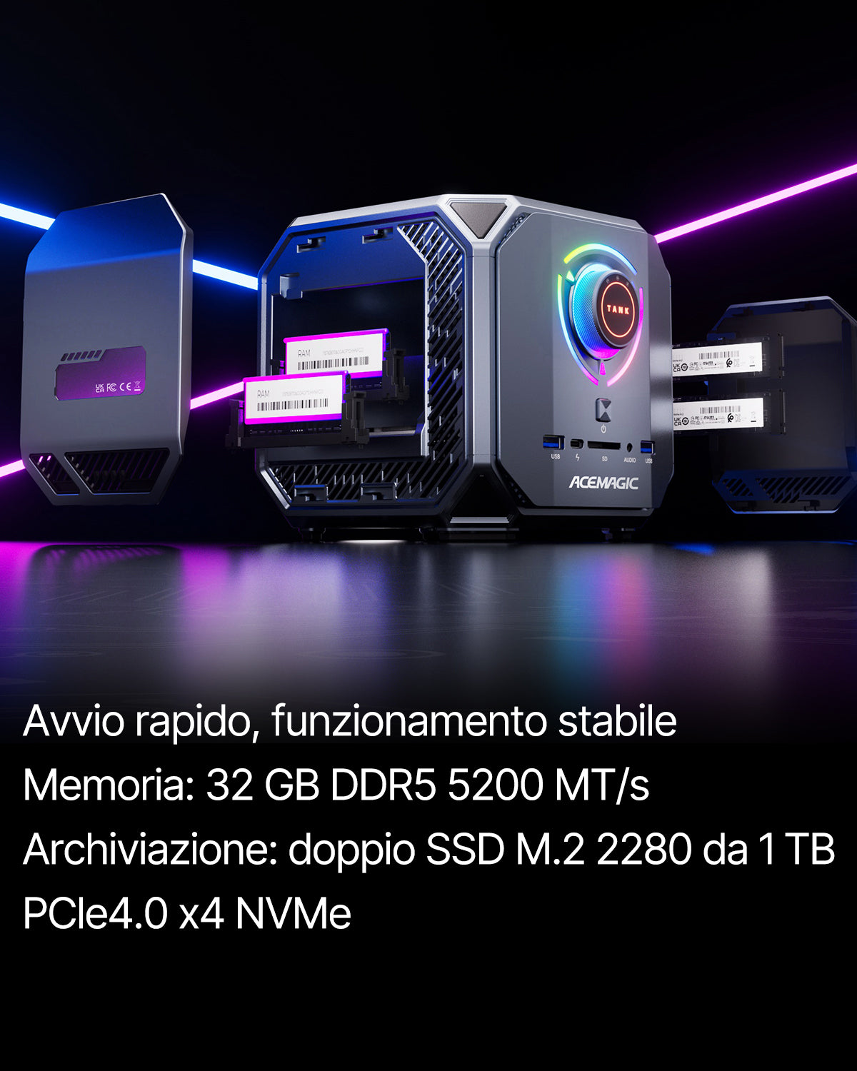 ACEMAGIC M1A PRO Intel® Core™ i9-13900HK Gaming Mini PC