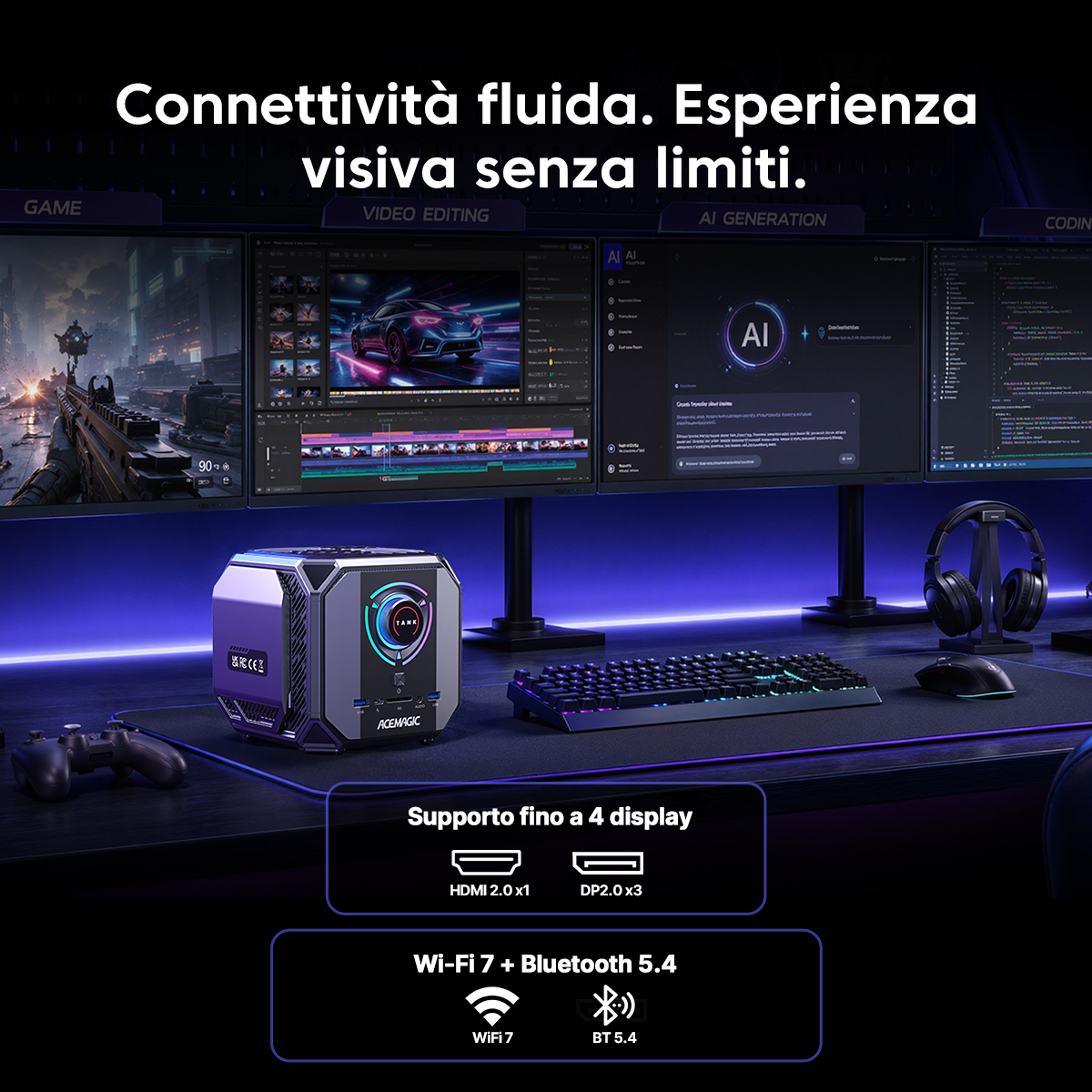 ACEMAGIC M1A PRO Intel® Core™ i9-13900HK Con RTX5060 Mini PC