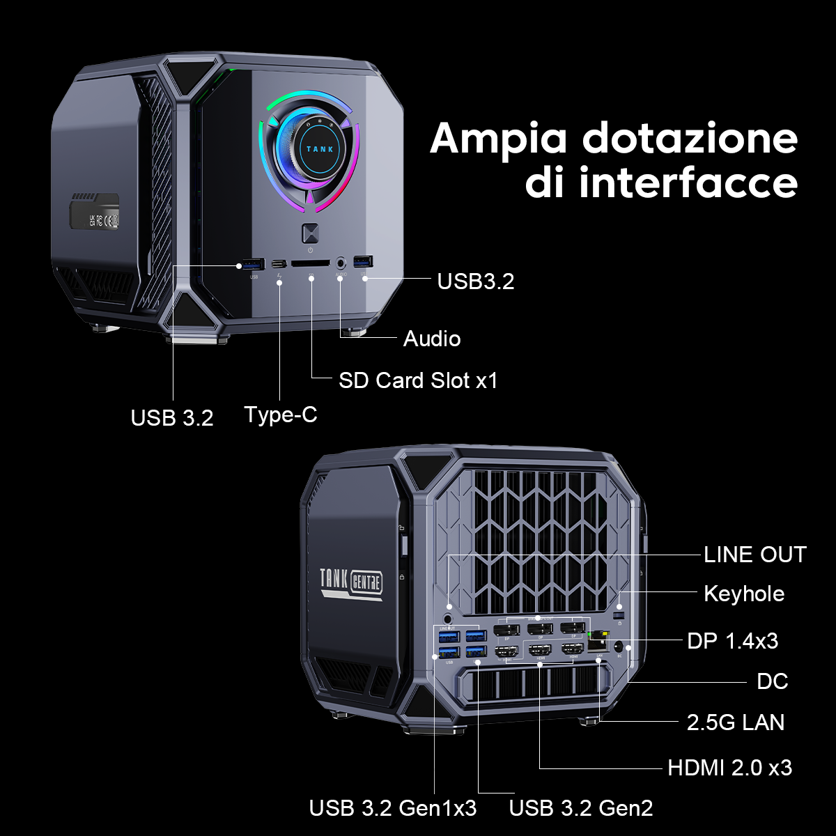 ACEMAGIC M1A PRO Intel® Core™ i9-13900HK Con RTX5060 Mini PC